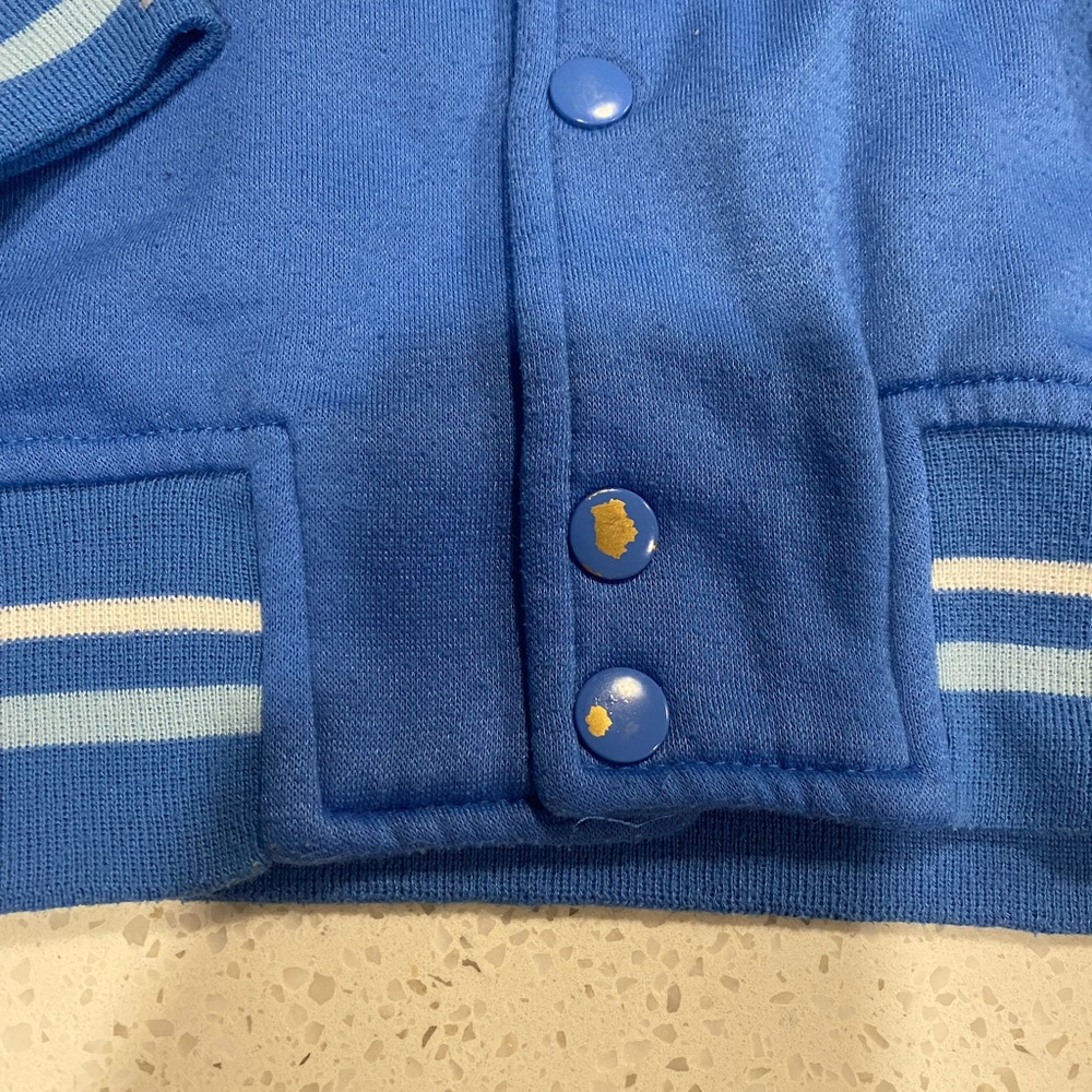 Bluenotes Blue and White Fleece Varsity Jacket Small New York State - Picture 5 of 9